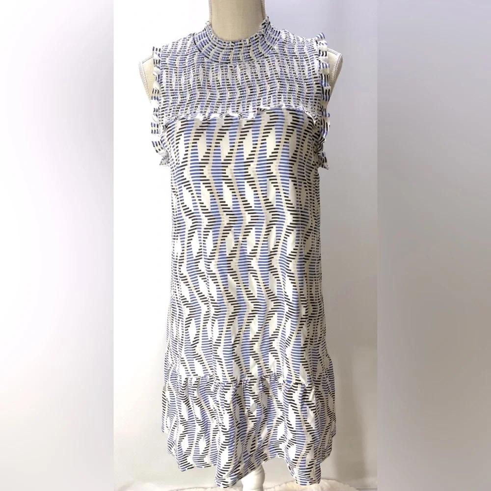 THML Blue and White Patterned Dress - Picture 2 of 12
